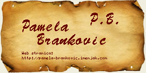 Pamela Branković vizit kartica